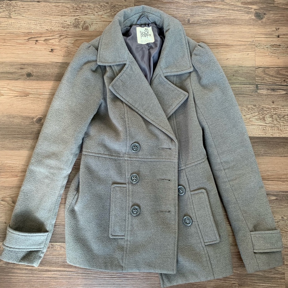 Black Poppy Pea Coat